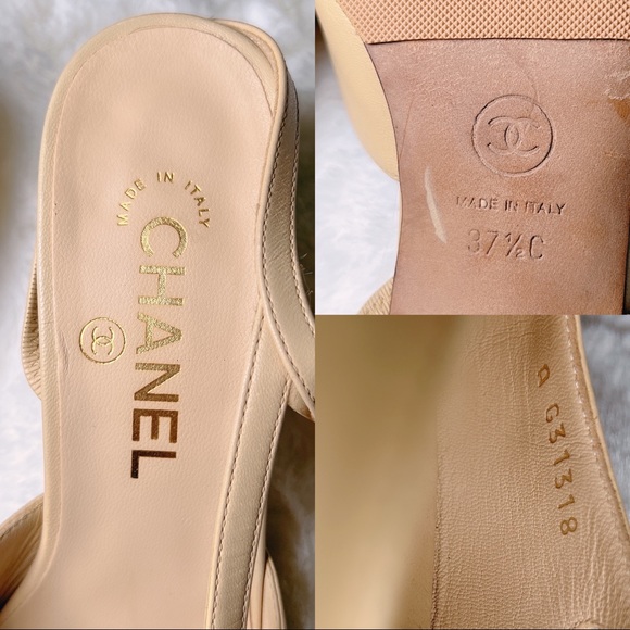 ❤️SOLD❤️CHANEL classic slingbacks beige black 37.5 37.5C - Picture 9 of 9